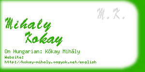 mihaly kokay business card